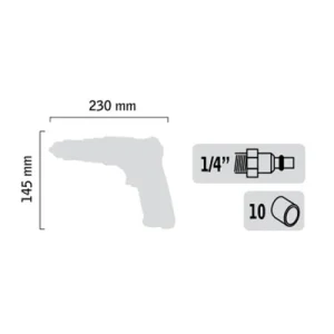 marques de renommée Général Pneumatic Perceuse Pneumatique Réversible 300W Général Pneumatique 13 Mm – GP2324A 6