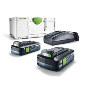 Set énergie Festool SYS 18V 2×4,0/TCL 6 Duo (2 Batteries 4 Ah + Chargeur) 18 V + Coffret SYSTAINER 3 soldes magasin 12