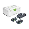 Set énergie Festool SYS 18V 2×4,0/TCL 6 Duo (2 Batteries 4 Ah + Chargeur) 18 V + Coffret SYSTAINER 3 soldes magasin 8