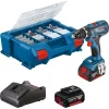 meilleur cadeau Perceuse-visseuse 18V Bosch GSR 18V-28 + 2 Batteries 4 Ah + Chargeur + Coffret L-CASE + 82 Accessoires – 06019E610C 20
