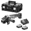 site pas cher Meuleuse XR 18V Brushless Dewalt DCG405NT + 2 Batteries 5,0 Ah + Chargeur + TSTAK 17